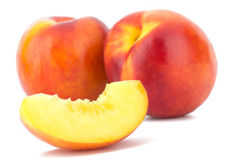 Nectarine fruit isolated on white background