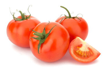 Ripe Tomato isolated on white background