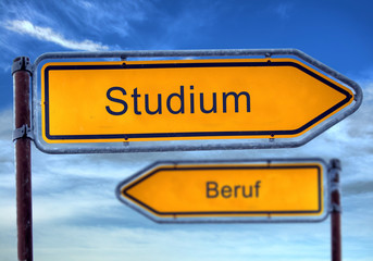 Strassenschild 1 - Studium