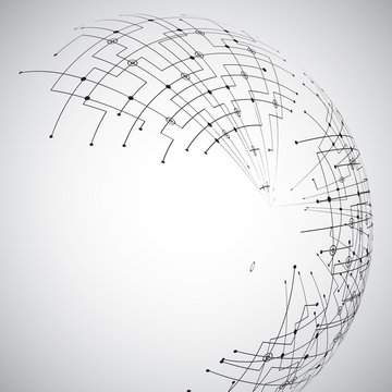 Abstract technology globe