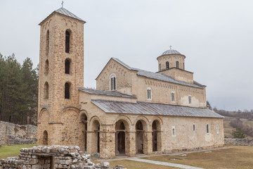 Fototapeta na wymiar Sopocani monastery in Serbia