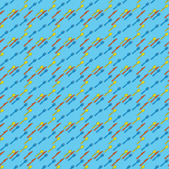 Vector pattern made with hand drawing style cutlery