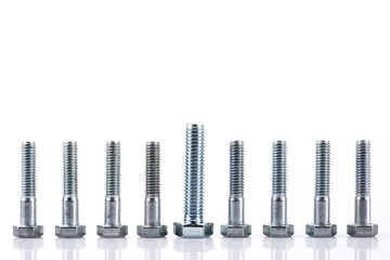 Group of screw-bolts isolated
