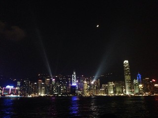 Obraz premium Light show hong kong