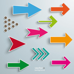 Colored Arrows With Shadows