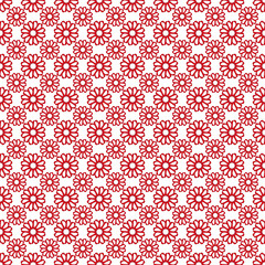 Vector floor tile pattern made with flowers