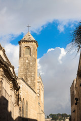 Fototapeta premium Campanile on the Via Dolorosa street in Jerusalem