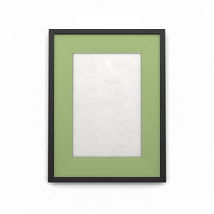 Black picture frame with green inset
