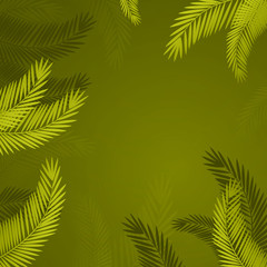 Fototapeta na wymiar Vector Illustration of a Natural Background with Palm Trees