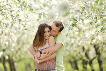 Happy Couple in Garden