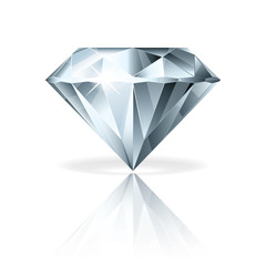 Diamond isolated on white vector illustration