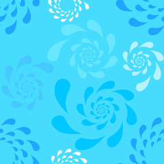 seamless pattern of whorls and drops