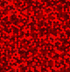 Fototapeta na wymiar Hexagons in shades of red, background + two more variants inside
