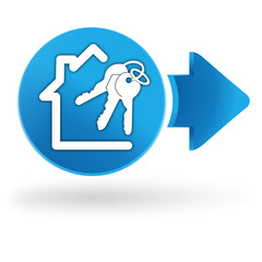 maison à vendre sur symbole web bleu