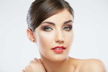 Obraz premium Woman hair style fashion portrait. isolated.