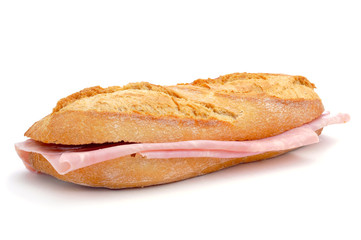 spanish bocadillo de jamon de york, a ham sandwich