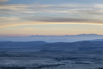 dusk over Rocky Mountains