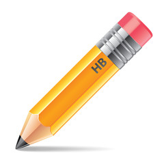 Pencil isolated on white vector illustration