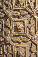 Wood carve,Thai old magnificent leaf texture wood carving
