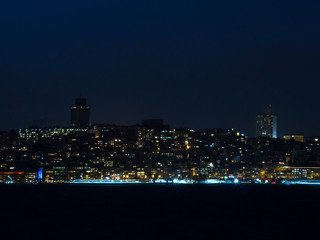 City Lights of the Istanbul at Night - European side