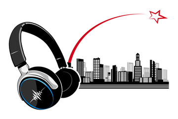 Headphones background