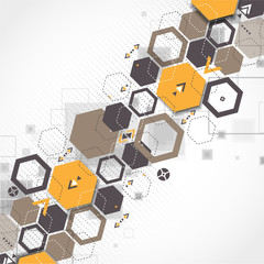 Abstract background with hexagonal shapes