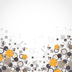Obraz premium Abstract background with hexagonal shapes
