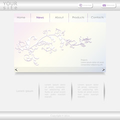 Website template in editable vector format