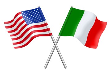 Flags: the United States and Italy