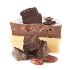 Cocoa butter, chocolate and cocoa beans