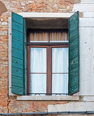 old open window