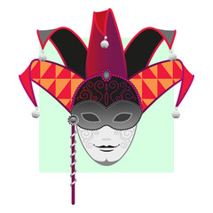 Carnival Mask-Masquerade,Mardi Gras,Jester