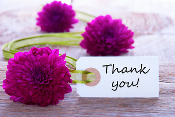 Label with Thank You