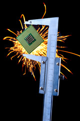 the microprocessor in a caliper