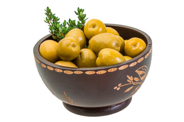 Green gigant olives