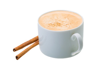 Obraz na płótnie Canvas Coffee cup with cinnamon