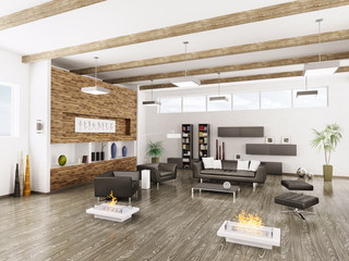Interior of modern living room