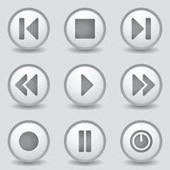 Player web icons, grey circle buttons