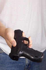 Pistol in hand