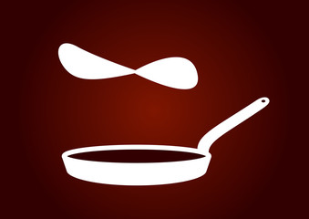 poêle à crêpes - Chandeleur - bicolore