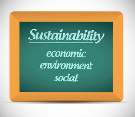 sustainability life chalkboard illustration design