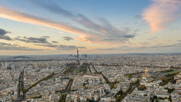 Coucher de soleil sur paris