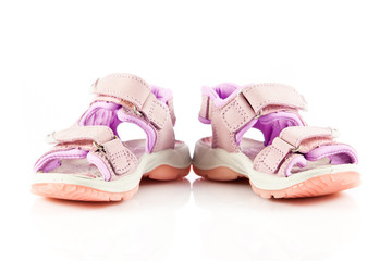 girl shoes isolated on white.