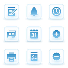 Organizer web icons, winter buttons