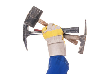 Drei Hammer in der Hand
