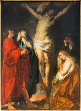 Antwerp - The Crucifixion paint by Jacob Jordaens