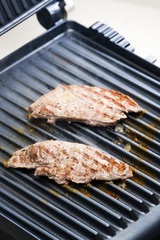 beefsteak on electric grill