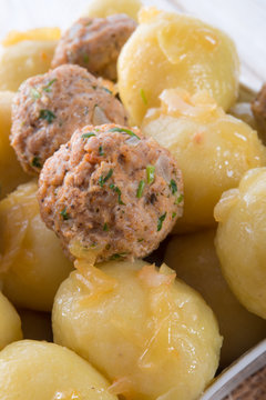 dumplings with meatball