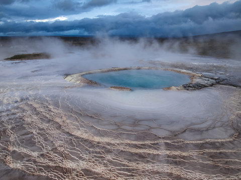 Hot geothermal spring, Hveravellir, Iceland.