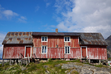 Old deteriorated fishing house